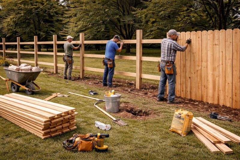 Wooden Farm Fence Installation in Roseville, CA